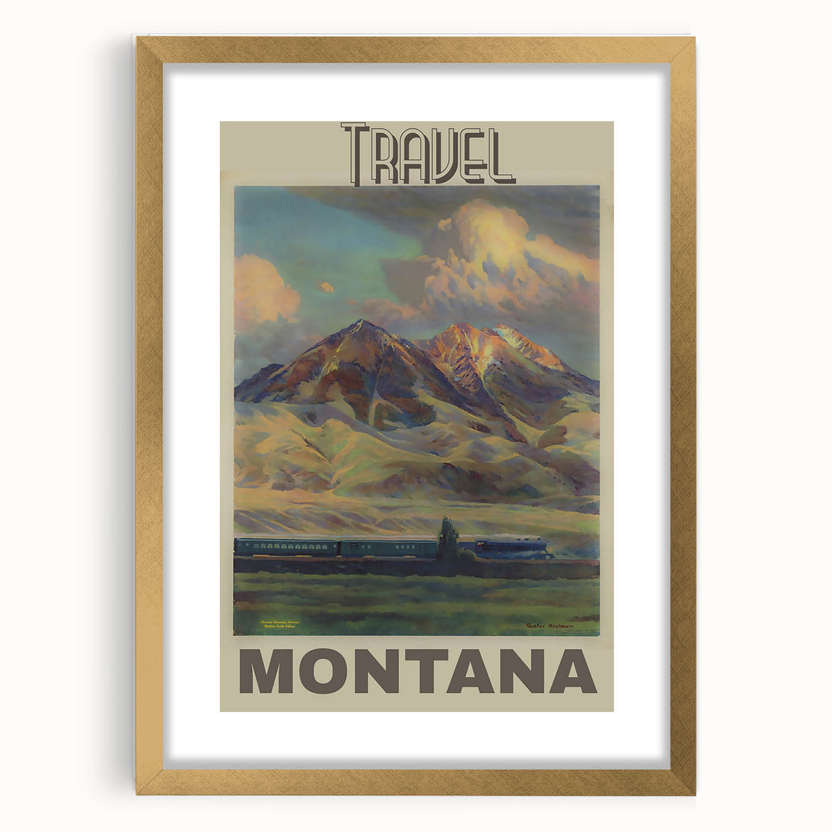 Retro Montana Travel Poster – Vintage Prints & Nostalgic Wall Art