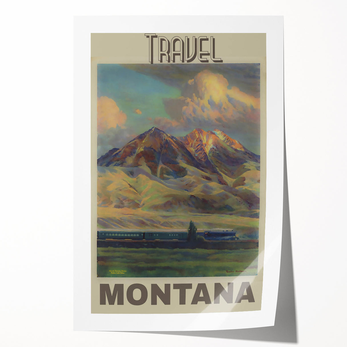Retro Montana Travel Poster – Vintage Prints & Nostalgic Wall Art