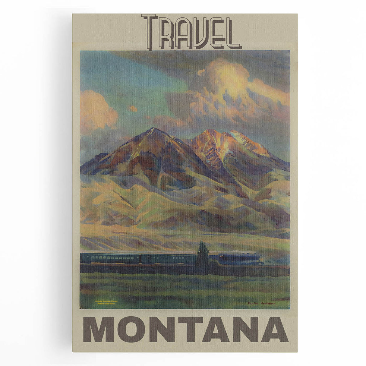 Retro Montana Travel Poster – Vintage Prints & Nostalgic Wall Art