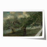 Girl Picking Apple Blossoms Realism Art Print - Classical Realism Canvas