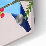 Blue Budgie Wall Art – Cute Bird Illustration for Boys' Room