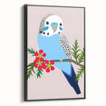 Blue Budgie Wall Art – Cute Bird Illustration for Boys' Room