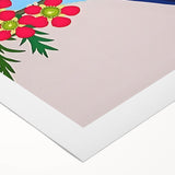 Blue Budgie Wall Art – Cute Bird Illustration for Boys' Room