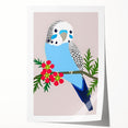 Blue Budgie Wall Art – Cute Bird Illustration for Boys' Room
