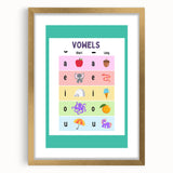 Kids Educational Wall Art – Vowels Learning Poster for Classrooms