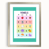 Kids Educational Wall Art – Vowels Learning Poster for Classrooms
