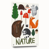Woodland Animals Nursery Wall Art - Framed Baby Art Prints