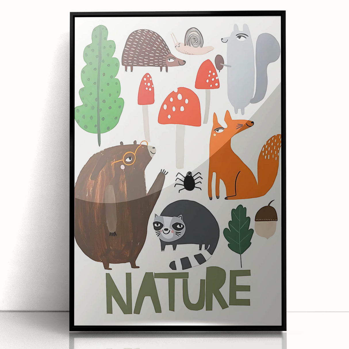 Woodland Animals Nursery Wall Art - Framed Baby Art Prints