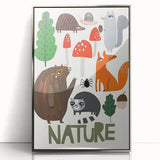 Woodland Animals Nursery Wall Art - Framed Baby Art Prints