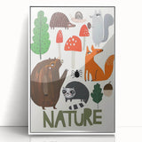 Woodland Animals Nursery Wall Art - Framed Baby Art Prints
