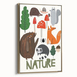 Woodland Animals Nursery Wall Art - Framed Baby Art Prints