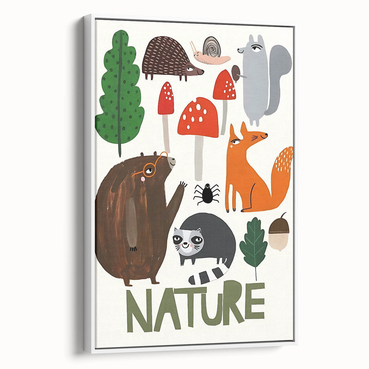 Woodland Animals Nursery Wall Art - Framed Baby Art Prints