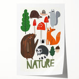 Woodland Animals Nursery Wall Art - Framed Baby Art Prints