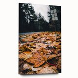 Large abstract wall art in autumnal hues on acrylic glass, suitable for bedroom or dining room decor.