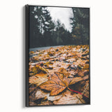 Black and white vintage landscape painting on framed canvas, ideal for bedroom wall decor.