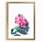 Extra large abstract art print featuring textured layers in soft green and beige, framed in gold.