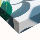 Large art of a black and white landscape painting on stretched canvas, featuring a serene tree scene.