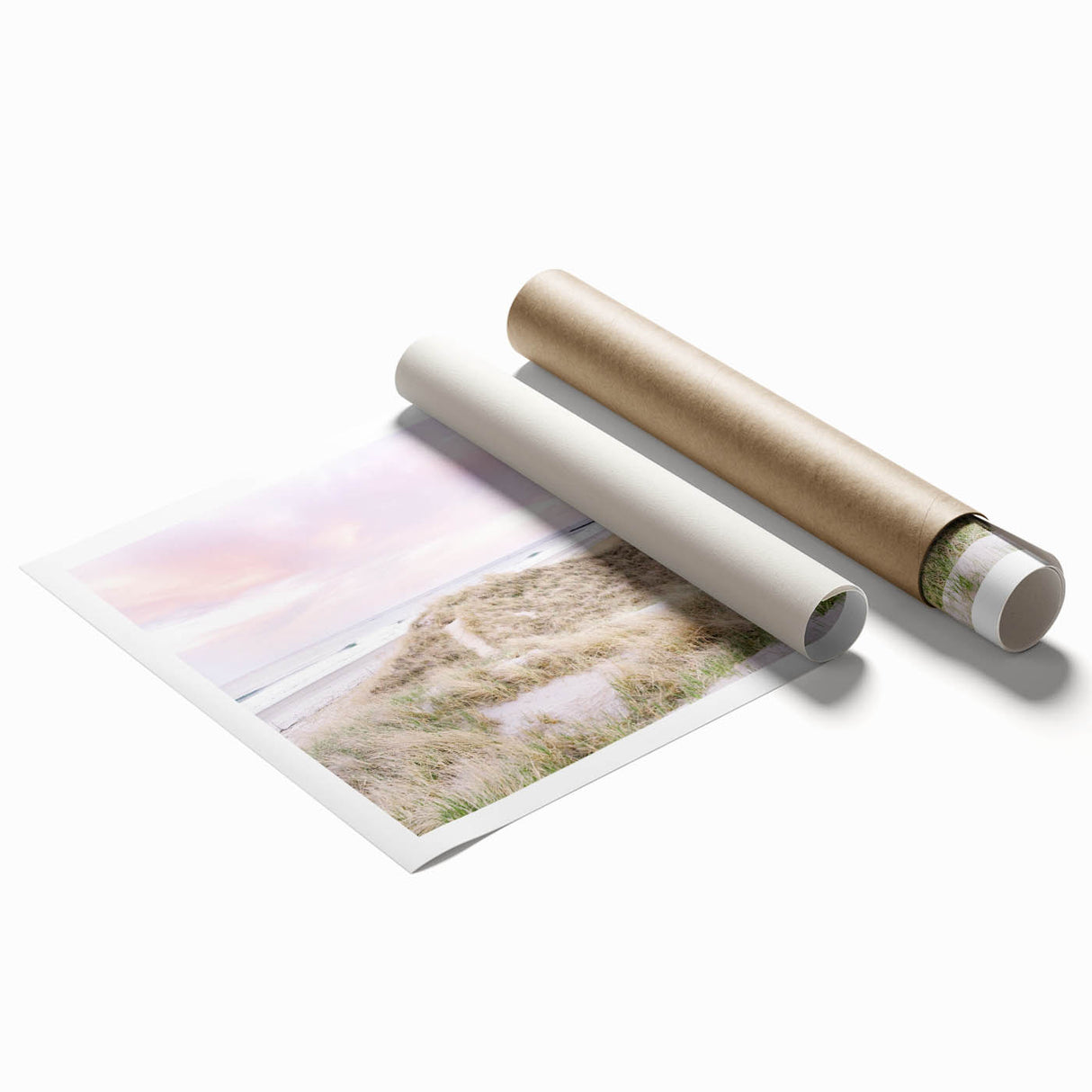 Extra large rolled print featuring a floral design in vibrant summer hues.