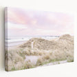 Abstract summer-themed canvas art in vibrant orange and yellow tones, ideal for kitchen wall decor.