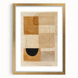 Mid Century Modern Geometric Wall Decor - Retro Abstract Minimalist Art