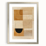 Mid Century Modern Geometric Wall Decor - Retro Abstract Minimalist Art