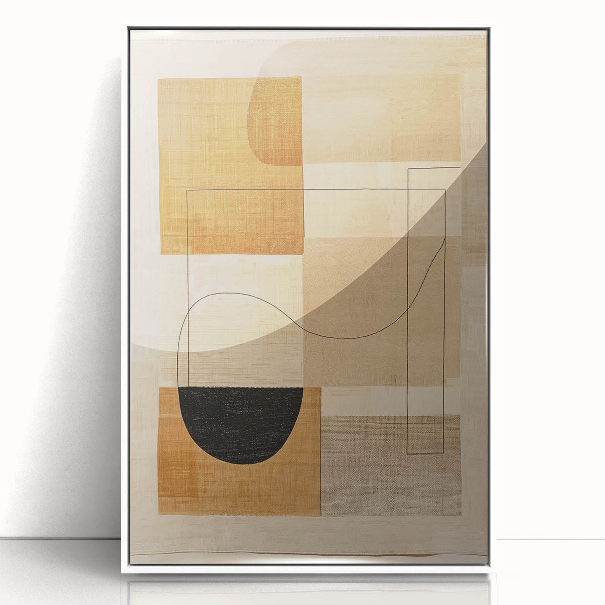 Mid Century Modern Geometric Wall Decor - Retro Abstract Minimalist Art