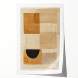 Mid Century Modern Geometric Wall Decor - Retro Abstract Minimalist Art