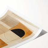 Mid Century Modern Geometric Wall Decor - Retro Abstract Minimalist Art