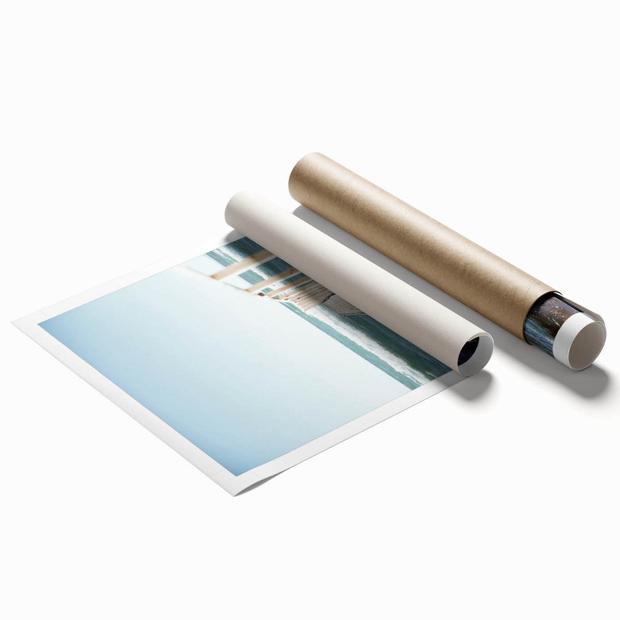 Extra large rolled canvas featuring a floral art design in pastel shades.