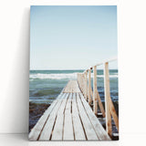 Large black and white stretched canvas featuring a minimalist summer design, ideal for kitchen wall art or bedroom ambiance.