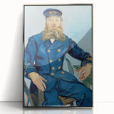 Large acrylic print of Van Gogh's artwork in a silver frame, featuring bold primary colors in a mid-century modernist style.