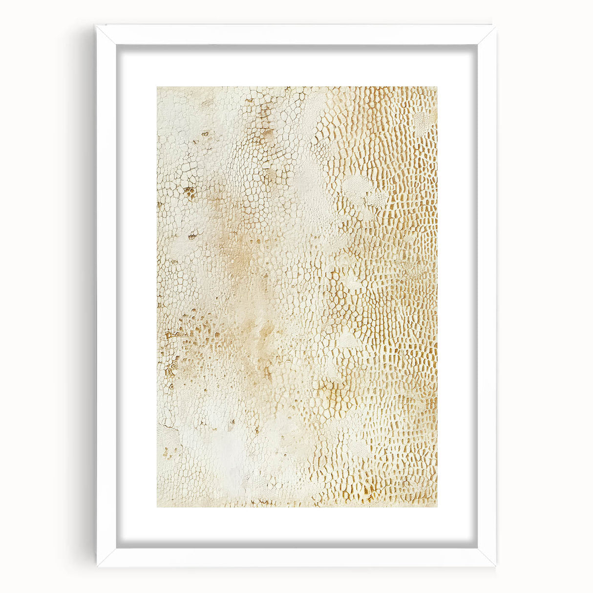 Abstract strokes wall art framed in white with a mat, showcasing vibrant colors and dynamic brushwork, perfect for modern home décor or office spaces.