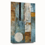 Abstract wall art featuring colorful strokes on acrylic glass, displayed from a side view, showcasing its sleek design and modern aesthetic. Perfect for contemporary home decor.