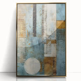 Framed abstract wall art featuring dynamic gold and black strokes, designed to enhance modern decor with a sophisticated touch. Perfect for contemporary interiors.