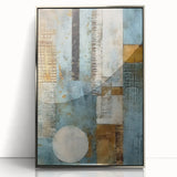 Framed acrylic wall art showcasing abstract strokes in silver and gray tones, adding a modern touch to home decor. Perfect for contemporary living spaces.