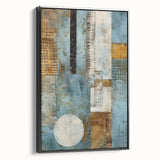 Framed black abstract strokes wall art displayed in side view, showcasing bold brush strokes on a canvas, perfect for modern home decor and artistic ambiance.