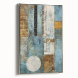 Framed abstract wall art featuring dynamic silver strokes on a textured canvas, showcasing modern design, ideal for contemporary home decor.