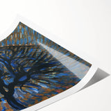 Modern Wall Art: Piet Mondrian's Apple Tree Pointillist Version