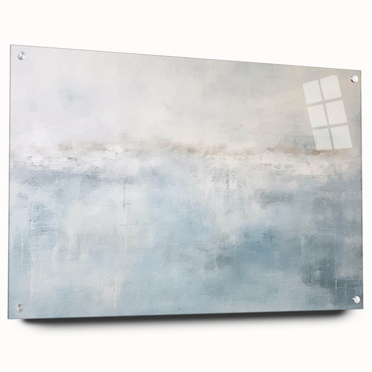 Abstract wall art featuring vibrant acrylic strokes in a side view, showcasing its glossy finish and pin mounting. Ideal for modern decor and artistic spaces.