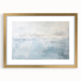 Abstract wall art featuring vibrant gold and black strokes in a sleek frame with a white mat, perfect for modern home decor, adding elegance and style to any room.