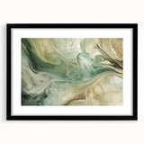 Abstract strokes wall art framed in black with a mat, showcasing vibrant colors and dynamic patterns, perfect for modern home decor. Ideal for adding artistic flair to any room.