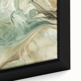 Close-up of a framed abstract strokes wall art piece, showcasing vibrant colors and intricate texture, perfect for modern home decor or artistic display.