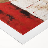 Abstract wall art on rolled canvas showcasing vibrant strokes in shades of blue, pink, and gold, perfect for modern home decor or office spaces.