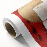 Abstract wall art on rolled canvas showcasing vibrant, multicolored strokes in shades of blue, orange, and yellow, perfect for modern home decor. Ideal for adding a pop of color and creativity to any space.