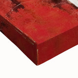 Close-up of abstract strokes wall art on stretched canvas, showcasing vibrant colors and intricate texture, perfect for modern home decor. Ideal for art enthusiasts looking to enhance their living space with unique pieces.