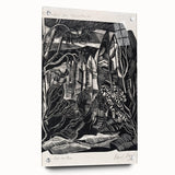 Modern Wall Art: Winter Scene - Monochrome Abstract Nature Print