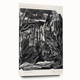 Modern Wall Art: Winter Scene - Monochrome Abstract Nature Print