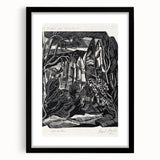 Modern Wall Art: Winter Scene - Monochrome Abstract Nature Print