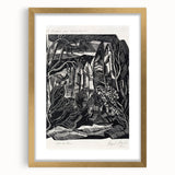 Modern Wall Art: Winter Scene - Monochrome Abstract Nature Print