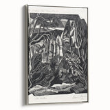 Modern Wall Art: Winter Scene - Monochrome Abstract Nature Print